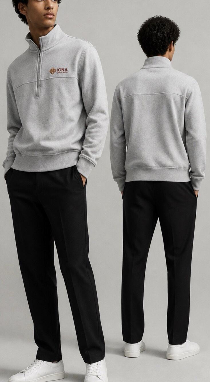 Vineyard Vines Iona College Shep Pullover Sweatshirt Gray Mens Size XL
